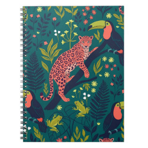 Carnet Motif animalier de jungle luxuriante