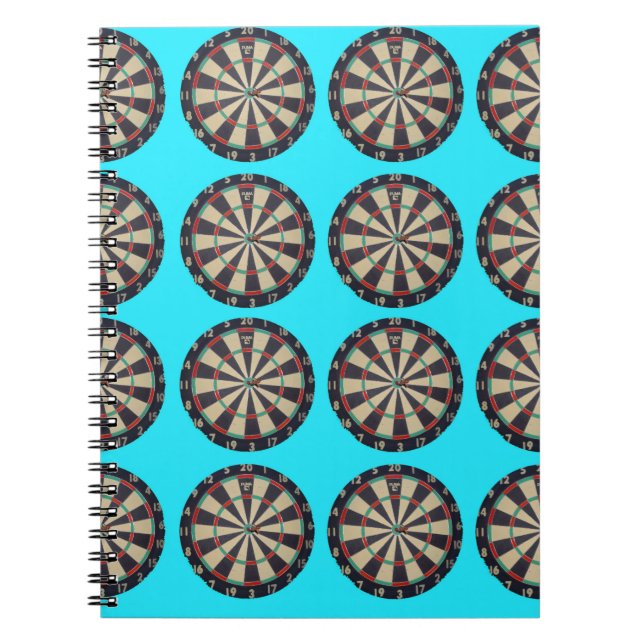 Carnet Motif Aqua Dartboards, (Devant)