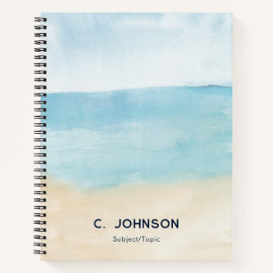 Carnet Motif aquarelle élégant personnalisé