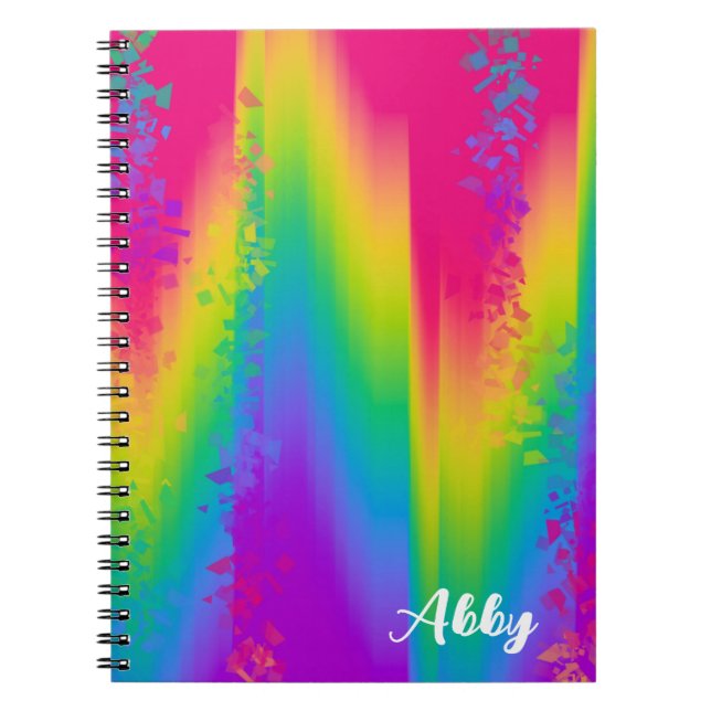 Carnet Motif arc-en-ciel (Devant)