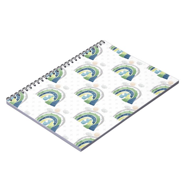 Carnet Motif arc-en-ciel aquarelle (Côté gauche)