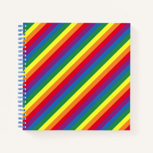 Carnet Motif arc-en-ciel diagonal