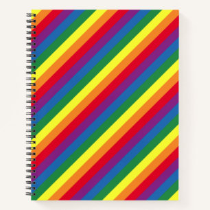 Carnet Motif arc-en-ciel diagonal