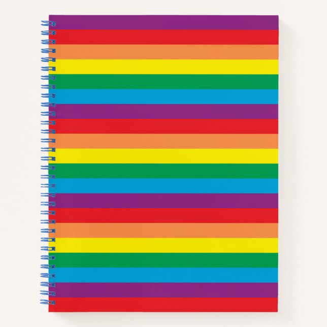 Carnet Motif arc-en-ciel simple (Devant)