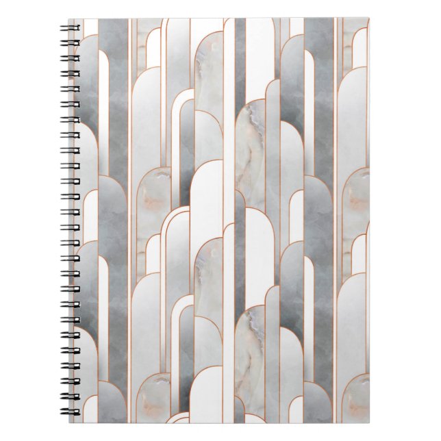 Carnet Motif art déco abstrait sans couture et texture (Devant)