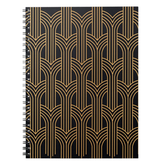 Carnet Motif Art Déco sans couture. Mini géométrique vint (Devant)