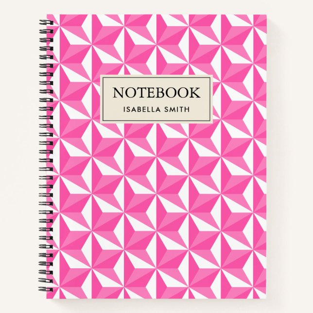 Carnet Motif Asanoha modèle Sakura (Devant)