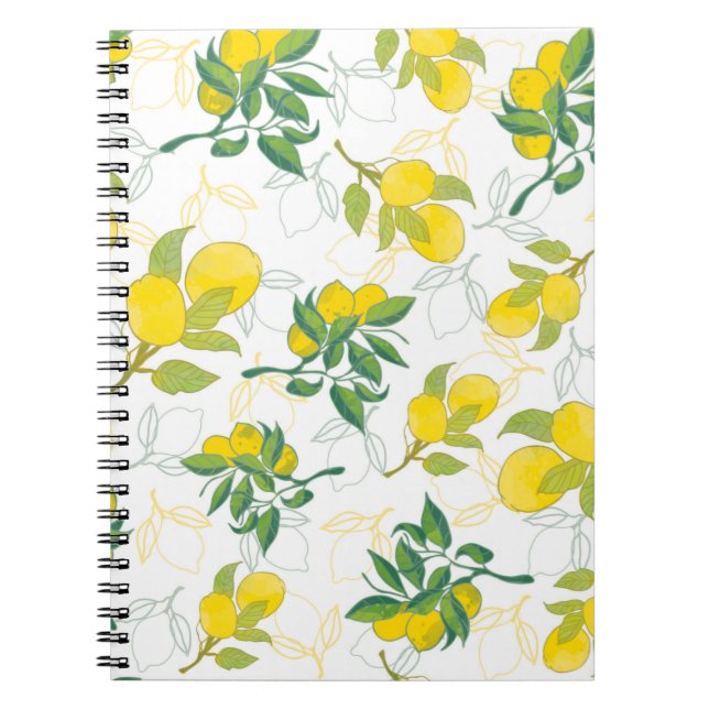 Carnet motif au citron (Devant)