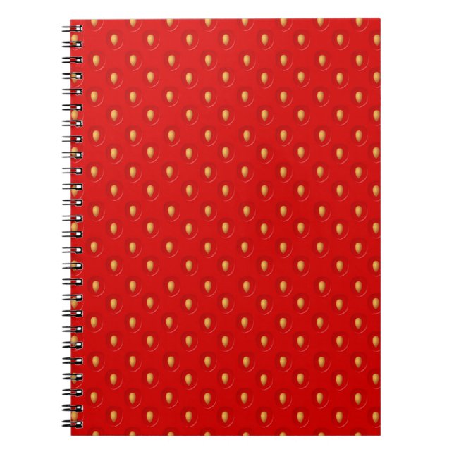 Carnet Motif aux fraises (Devant)