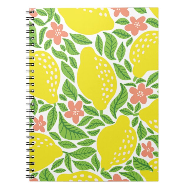 Carnet Motif aux fruits de citron. Pâte d'agrumes d'été t (Devant)