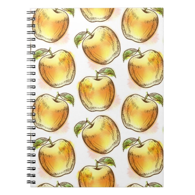 Carnet Motif avec la pomme jaune (Devant)