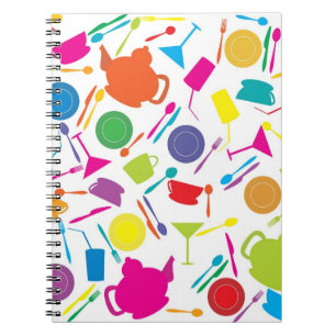 Carnet Motif avec la substance de cuisine colorée