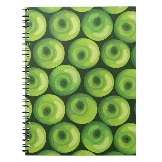 Carnet Motif avec les pommes vertes (Devant)