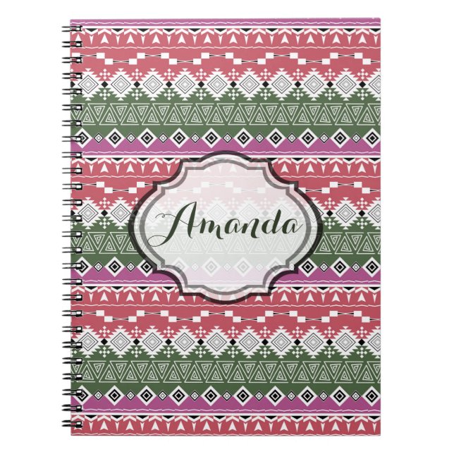 Carnet Motif aztèque. (Devant)