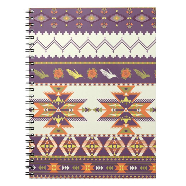 Carnet Motif aztèque incolore (Devant)