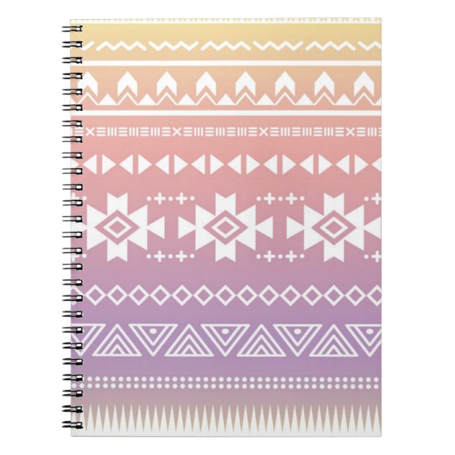 Carnet Motif aztèque tribal d'ombre (Devant)