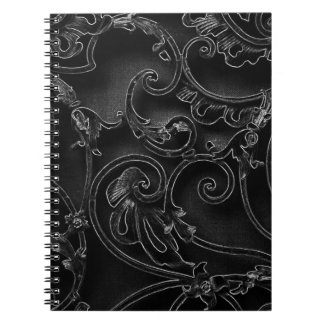 Carnet Motif baroque gothique noir