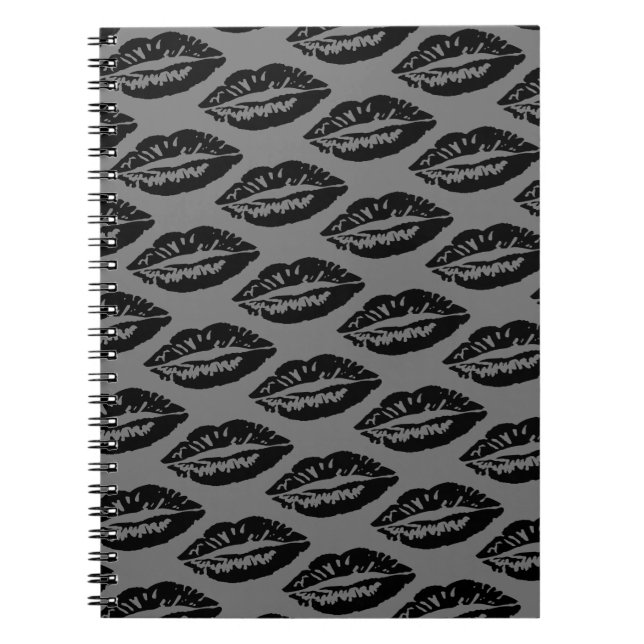 Carnet Motif Black Lips (Devant)
