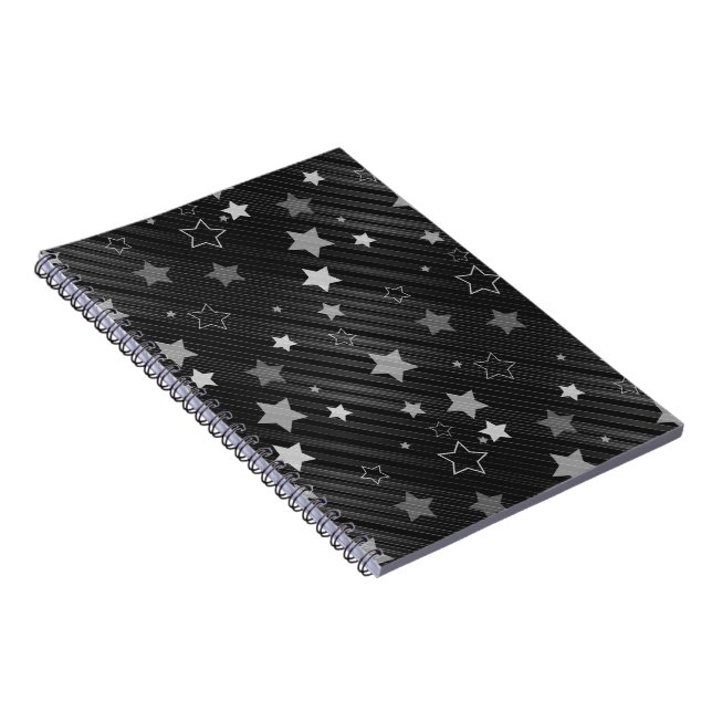 Carnet Motif Black Stars (Côté Droit)