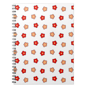 Carnet Motif blanc Preppy rose Flower Arrière - plan