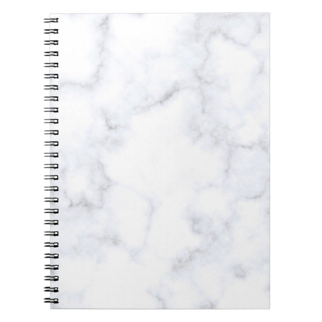 Carnet Motif blanc texture marbre (Devant)