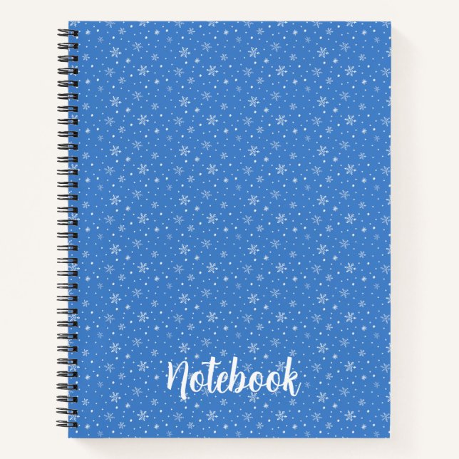 Carnet Motif bleu à main pour les flocons de neige Whimsi (Devant)