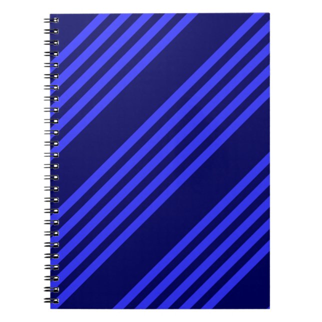 Carnet Motif bleu cinq bandes (Devant)