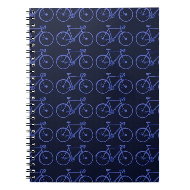 Carnet Motif bleu de vélos (Devant)