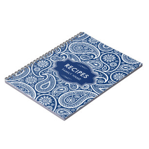 Carnet Motif bleu marine et blanc
