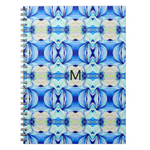 Carnet Motif bleu persan avec formes géométriques