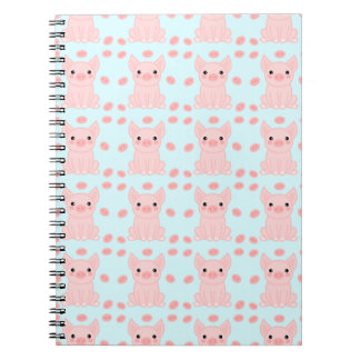 Carnet Motif bleu rose pâle