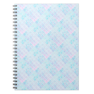Carnet Motif bleu spiral et violet