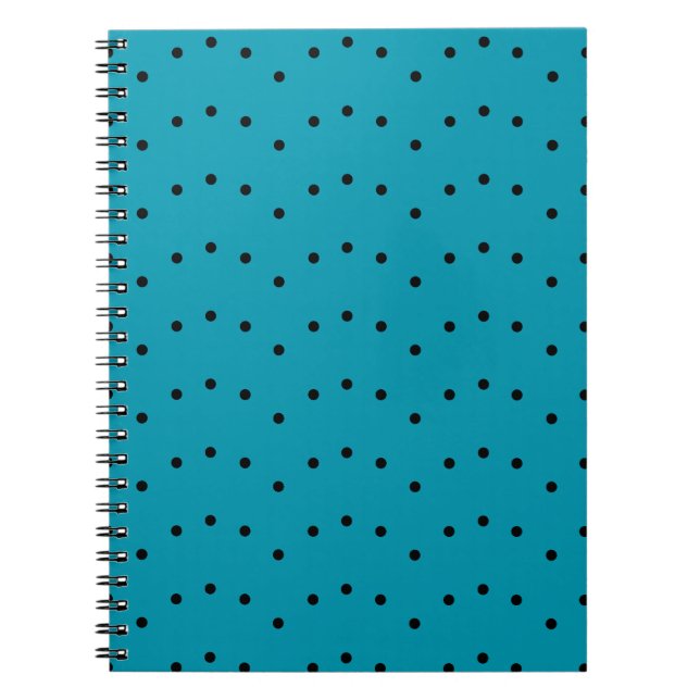 Carnet Motif bleu vert Polka Dot (Devant)