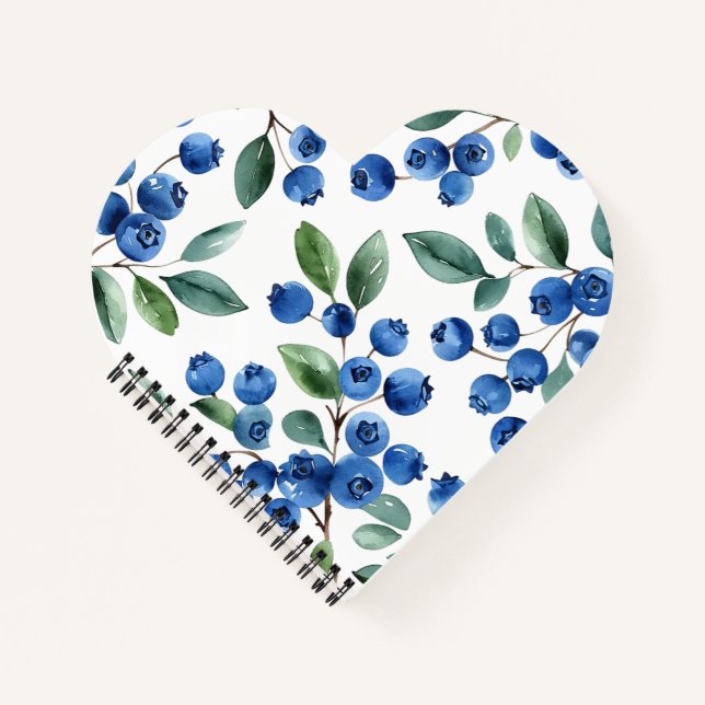 Carnet Motif Blueberry (Devant)