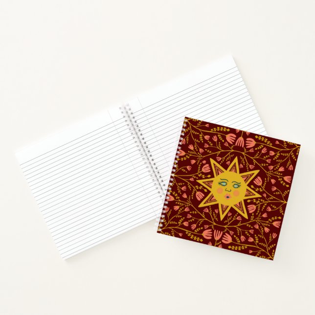 Carnet Motif Boho Burgundy (Intérieur)