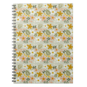 Carnet Motif botanique floral antique discret en continu
