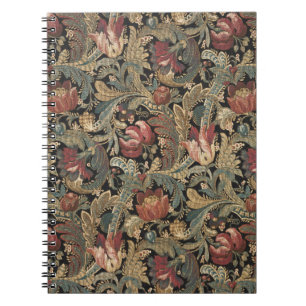 Carnet Motif botanique floral botanique vintage sombre et