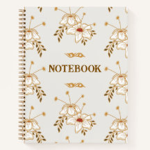 Motif botanique floral or brun vintage