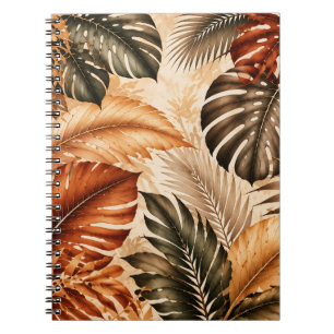 Carnet Motif botanique tropical Monstera d'automne