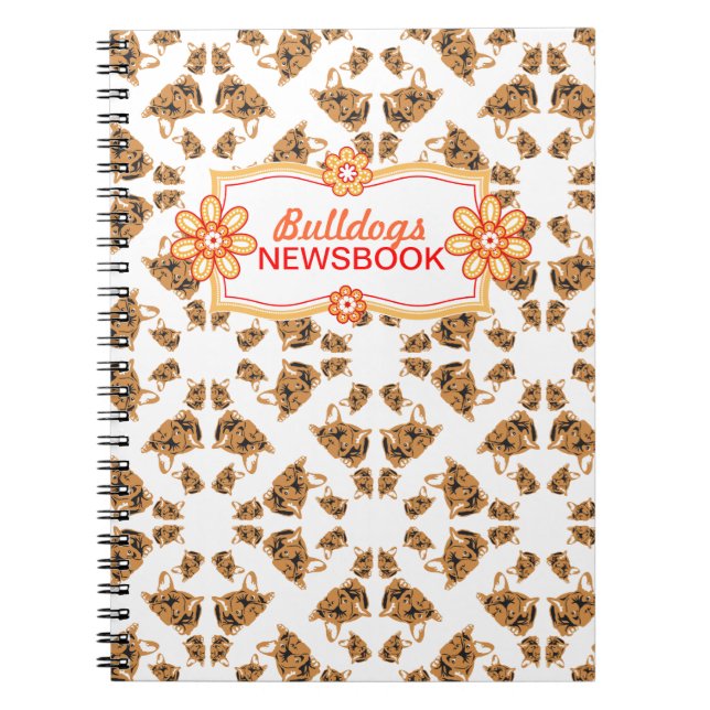 Carnet Motif Bouledogue Français (Devant)
