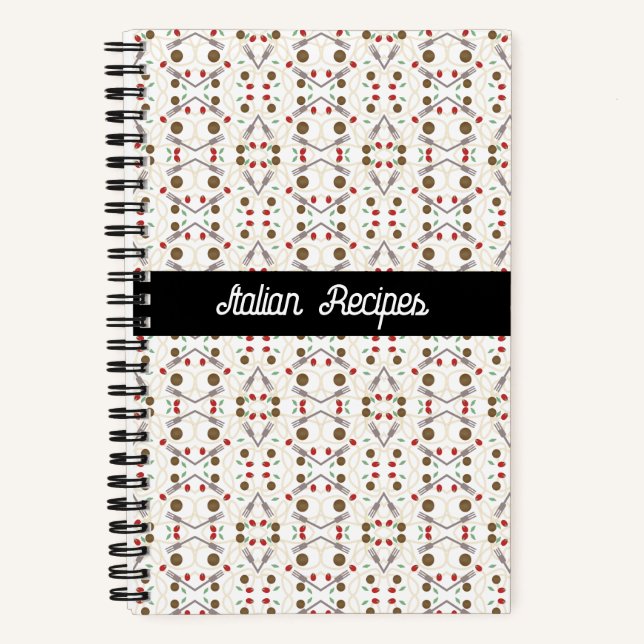 Carnet Motif Boules de Viande Spaghetti Cool (Recto)