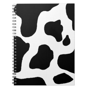 Carnet Motif brouillé noir et blanc d'impression de vach
