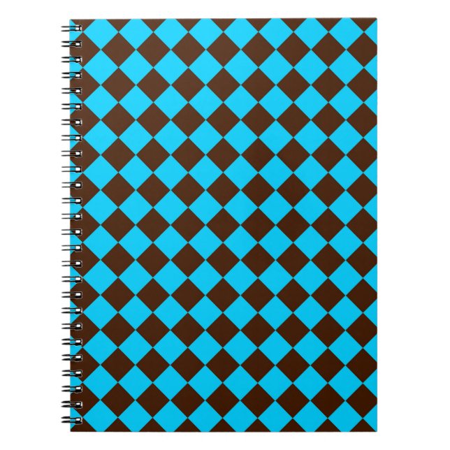 Carnet Motif Brown de contrôle du diamant bleu (Devant)