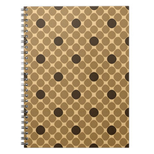 Carnet Motif Brun Géométrique avec Cercles
