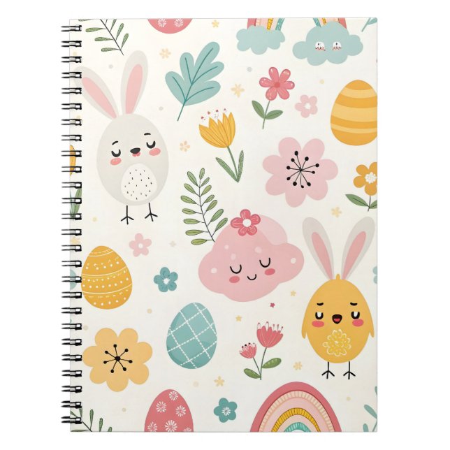 Carnet Motif Bunny de Pâques (Devant)