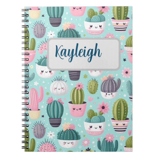 Carnet Motif cactus (Devant)