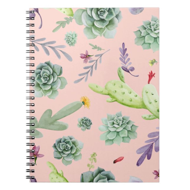 Carnet Motif Cactus 8 (Devant)