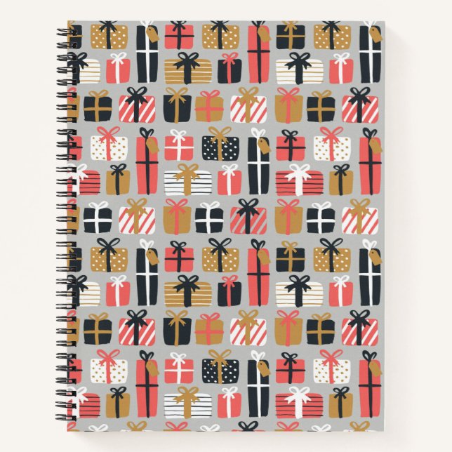 Carnet Motif cadeau de Noël (Devant)