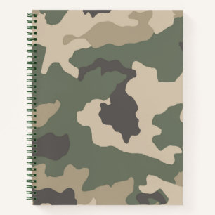 Carnet Motif Camo Vert