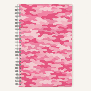 Carnet Motif camouflage rose féminin